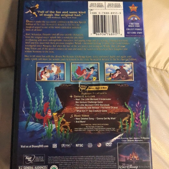 The Little Mermaid II RETURN TO THE SEA SPECIAL EDITION - Picture 2 of 3